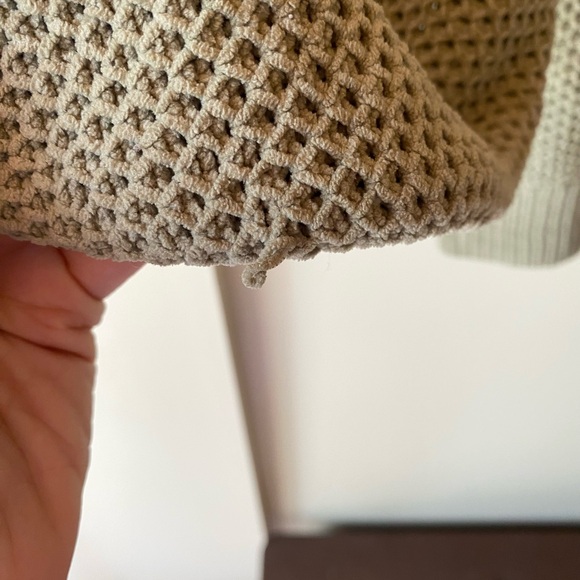 Hollister Mockneck Knitted Waffle Sweater - Pale Sage Green - Picture 10 of 12